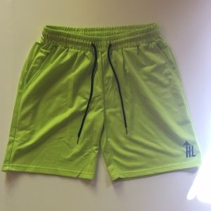 HL Neon Green Track Sweat Shorts